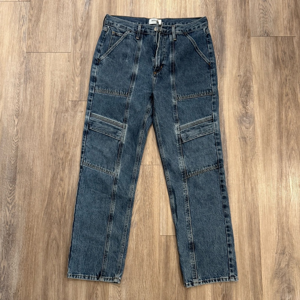 Agolde Blue Cargo Style Jeans